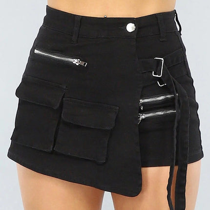 zwarte-cargo-skort-met-gespdetail