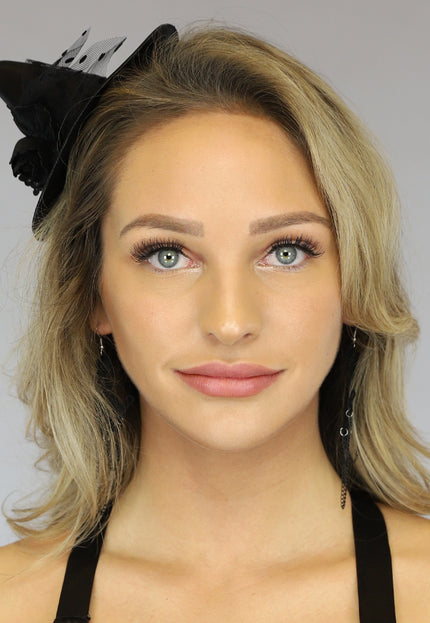 A-A Zwart Heksen Hoedje met Tule Strik