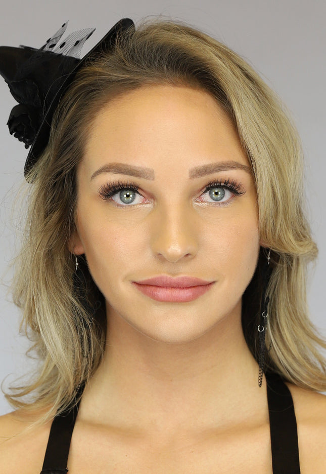 A-A Zwart Heksen Hoedje met Tule Strik