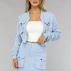 Baby Blauwe Co Ord Set met Skort