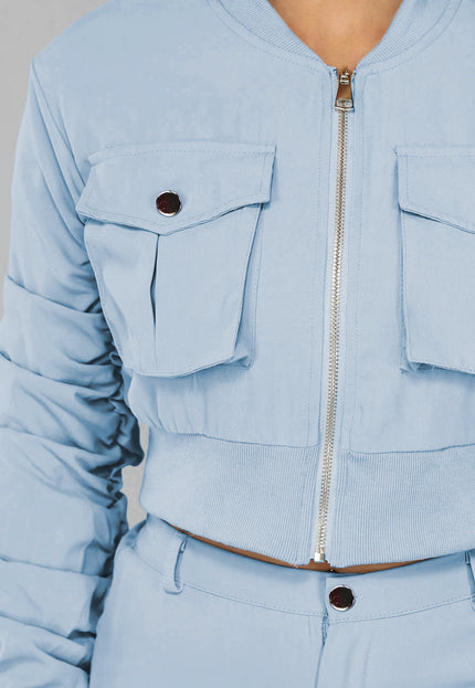 Baby Blauwe Co Ord Set met Skort