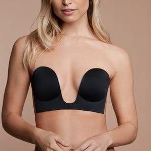 Backless U-Style Push-Up Bra Zwart