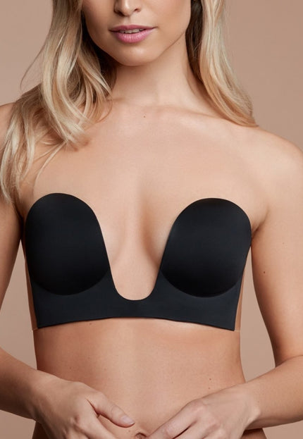 Backless U-Style Push-Up Bra Zwart