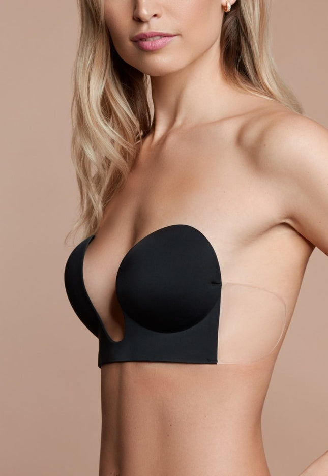 Backless U-Style Push-Up Bra Zwart