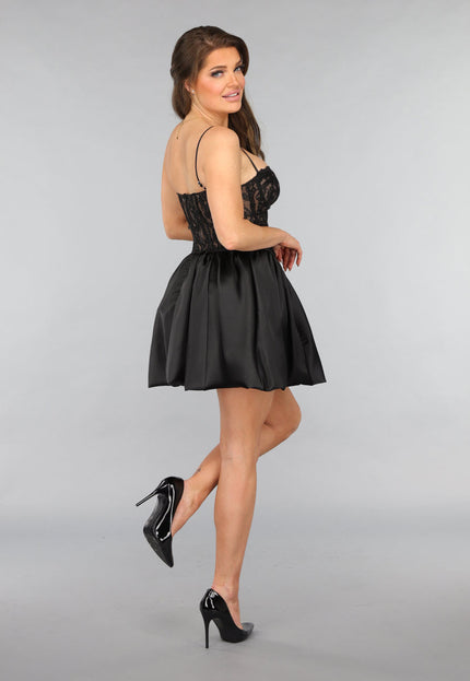 OP=OP.45.NL Ballon Jurk met Kanten Lijfje