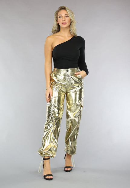 Basic Zwarte Cropped Asymmetrische Top