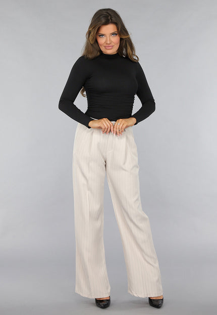 Basic Zwarte Lange Mouwen Top met Plooien