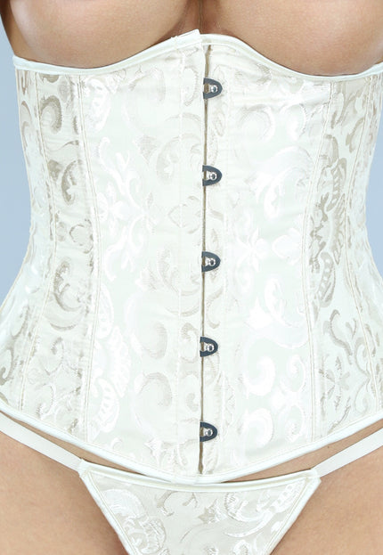 Beige Satin Underbust Korset