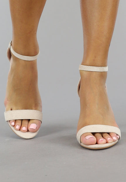 Beige Suède Sandaletten