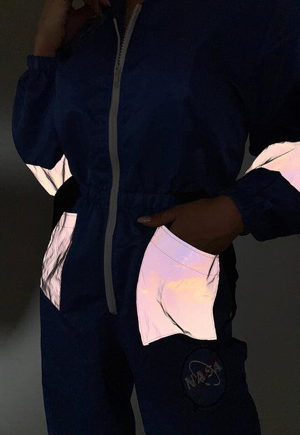 Blauw Reflecterend NASA Kostuum