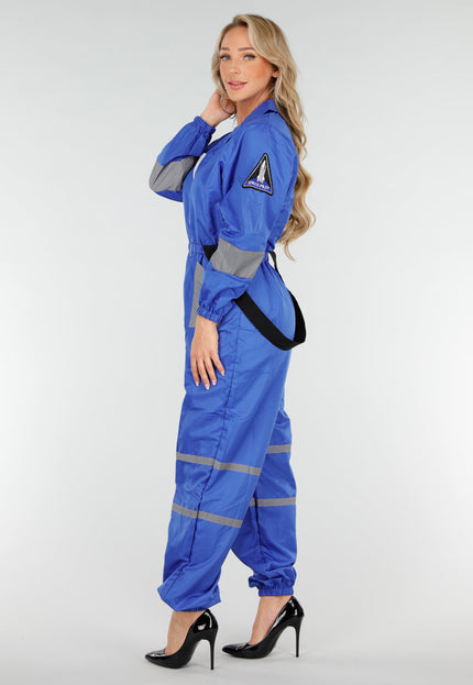 Blauw Reflecterend NASA Kostuum