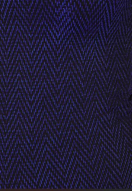 OP=OP.AV.12 Blauwe Glitter Top met Kleine Col