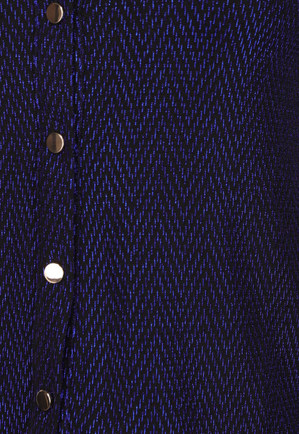 OP=OP.AV.12 Blauwe Longsleeve Blouse met Shimmer