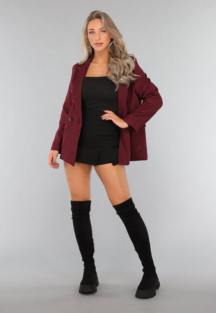 OP=OP.06.NL Burgundy Blazer met Zwarte Knopen