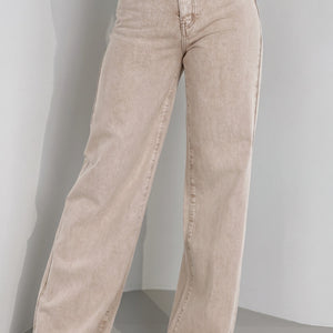 CAMPAGNEJEANS Beige Wide Leg Tall Jeans