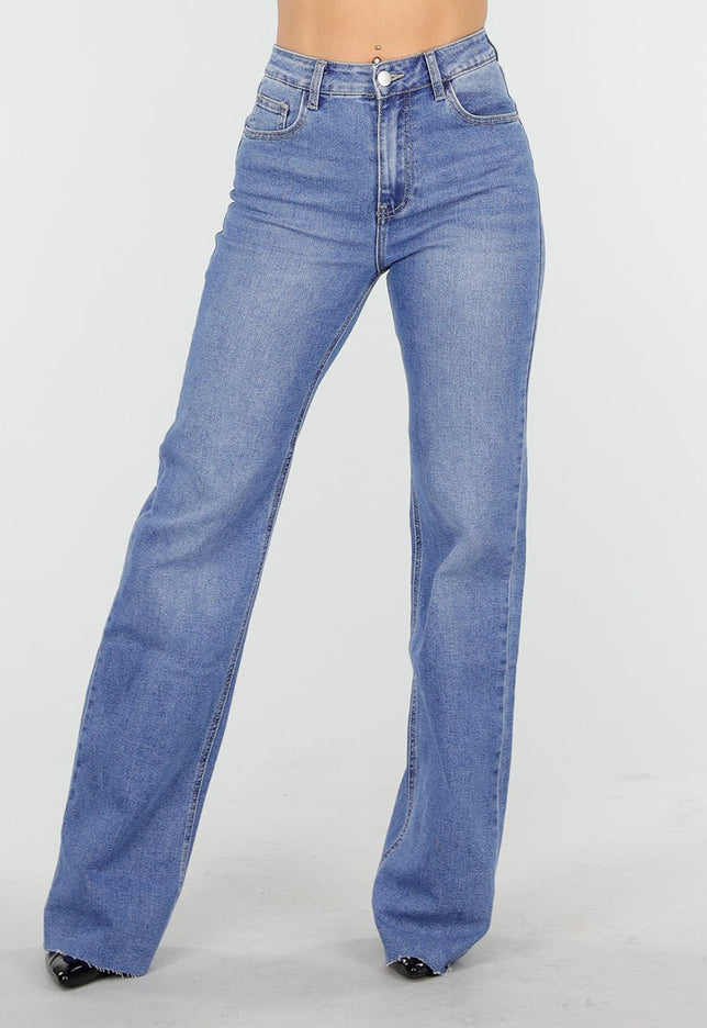 CAMPAGNEJEANS Blauwe Straight Leg Stretch Jeans Tall