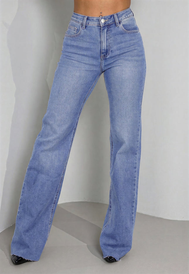 CAMPAGNEJEANS Blauwe Straight Leg Stretch Jeans Tall