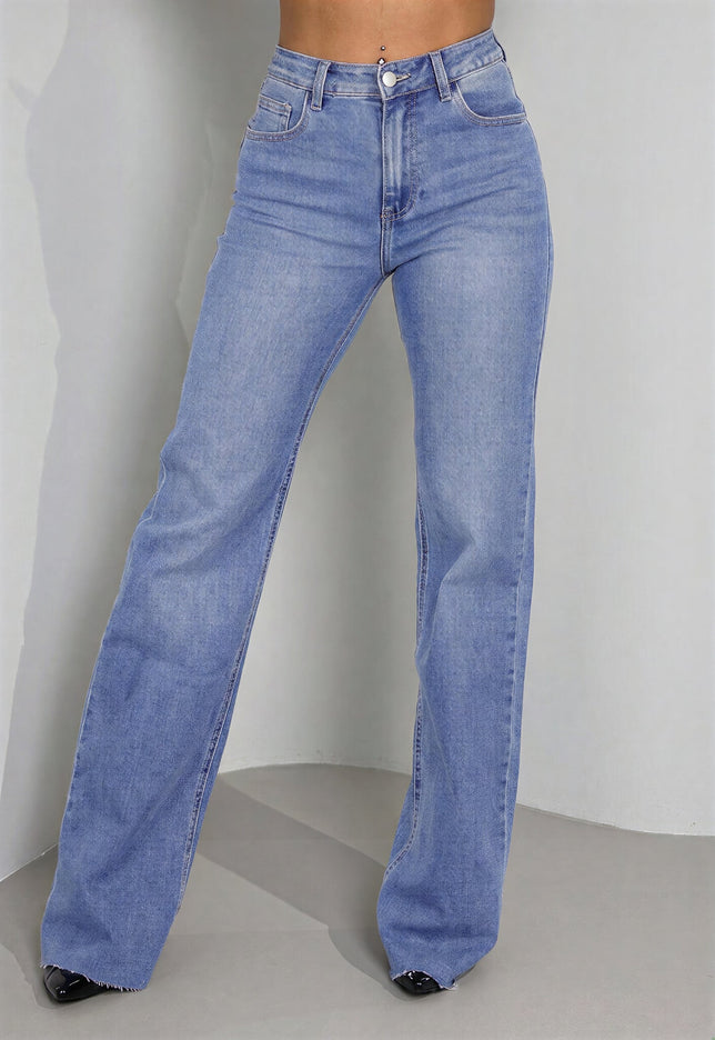 CAMPAGNEJEANS Blauwe Straight Leg Stretch Jeans Tall