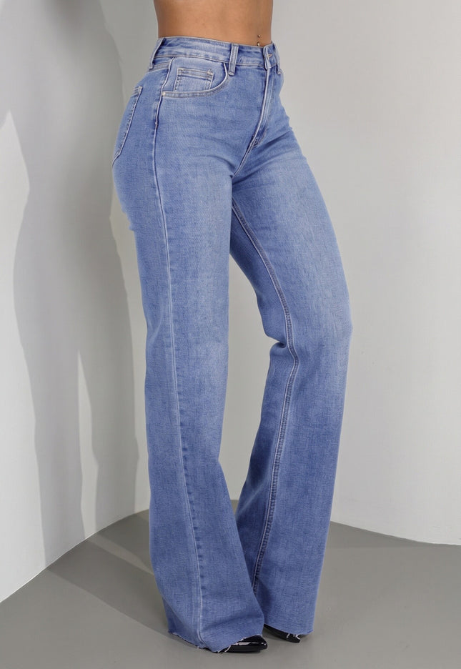 CAMPAGNEJEANS Blauwe Straight Leg Stretch Jeans Tall