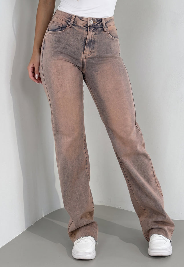 CAMPAGNEJEANS Dirty Beige High Waist Tall Jeans met Stretch