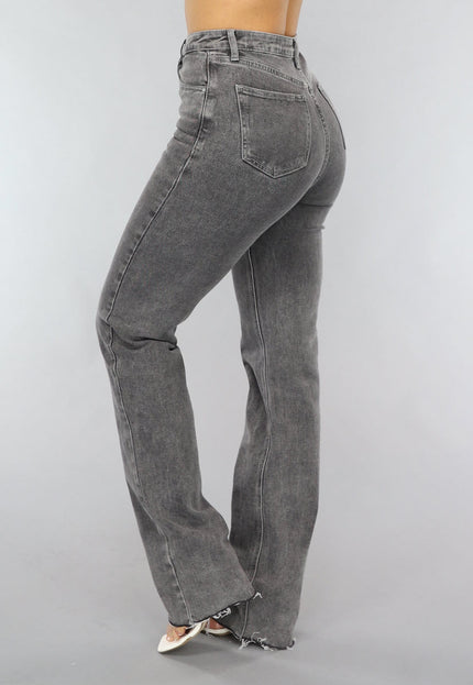 CAMPAGNEJEANS Tall Grijze Straight Leg Jeans met Stretch