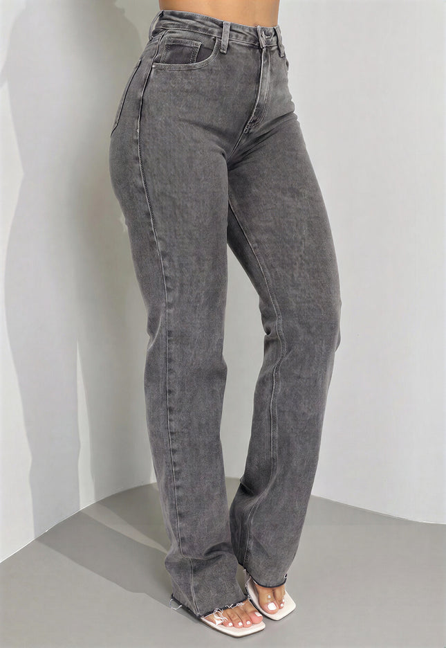 CAMPAGNEJEANS Tall Grijze Straight Leg Jeans met Stretch
