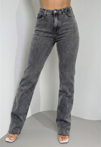 CAMPAGNEJEANS Tall Grijze Straight Leg Jeans met Stretch