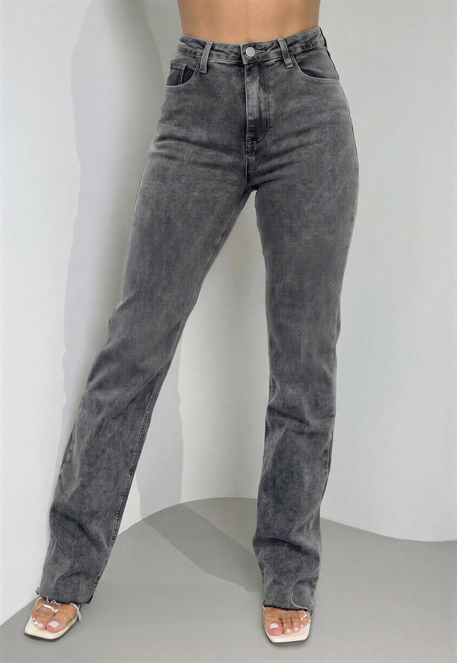 CAMPAGNEJEANS Tall Grijze Straight Leg Jeans met Stretch