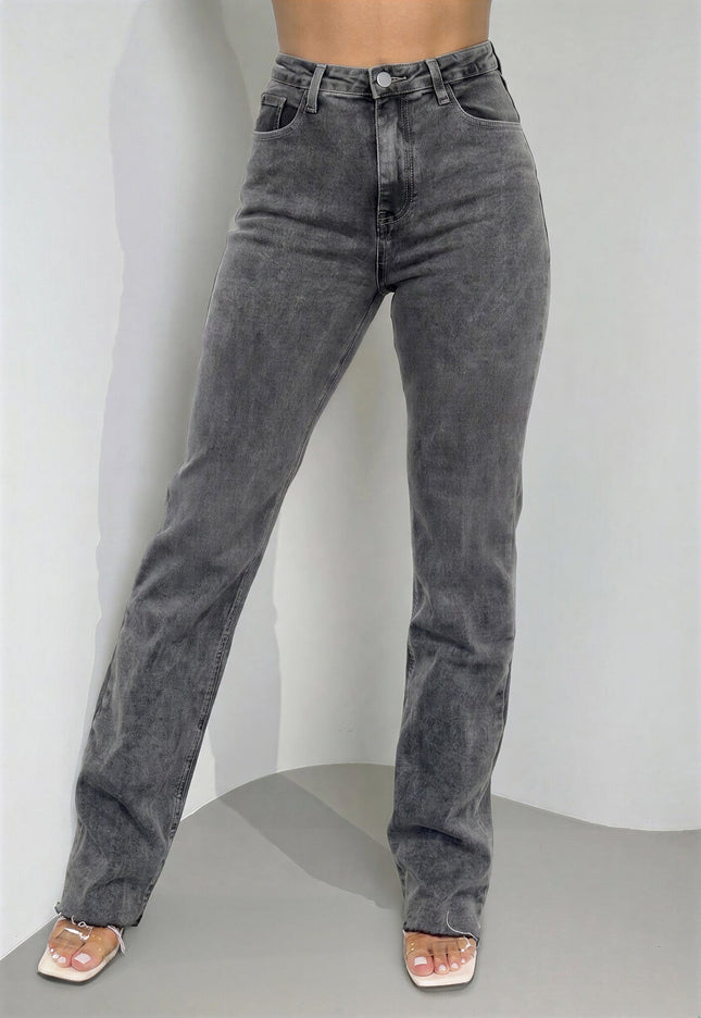 CAMPAGNEJEANS Tall Grijze Straight Leg Jeans met Stretch