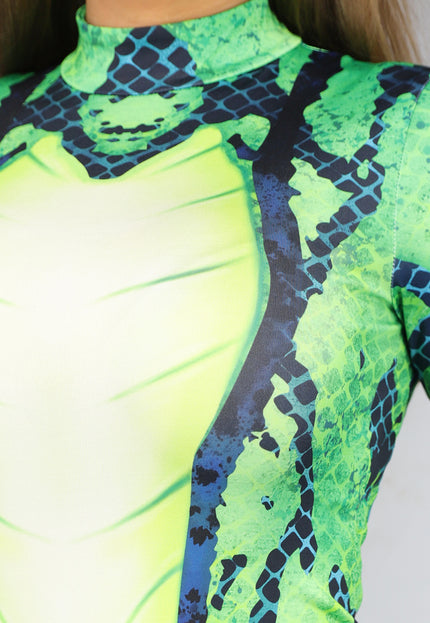 CARNA30 Groene Slangen Jumpsuit