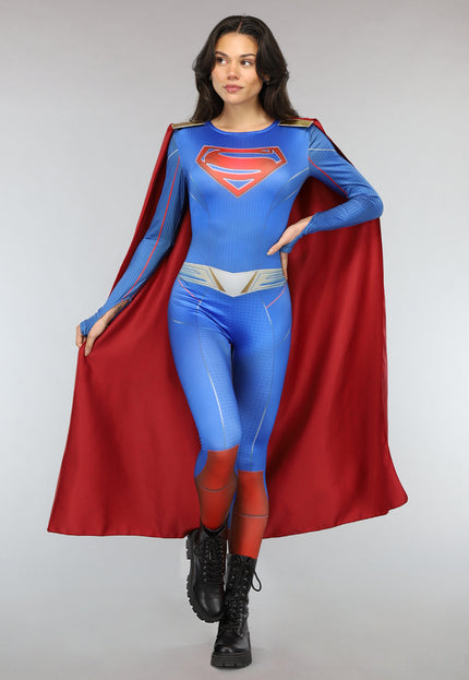 CARNA30 Lang Superman Kostuum met Cape