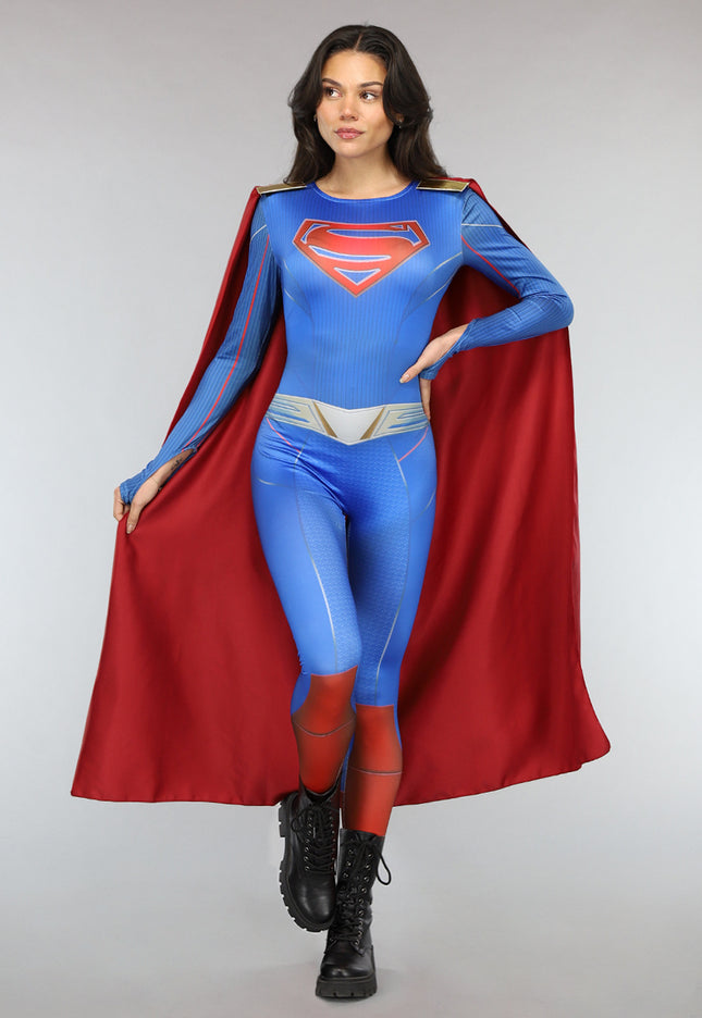 CARNA30 Lang Superman Kostuum met Cape