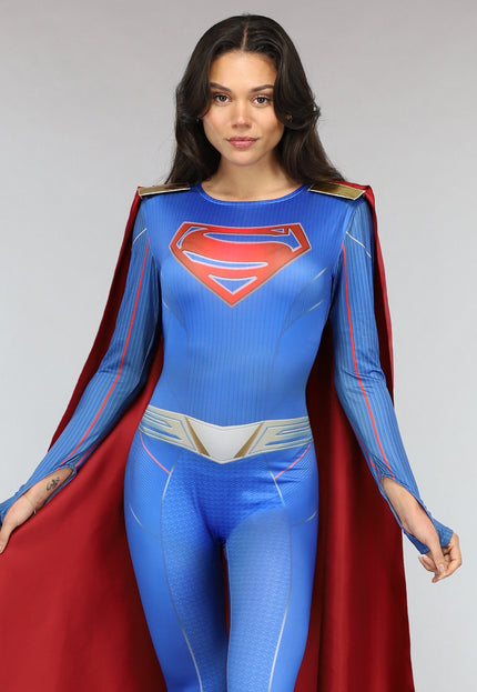 CARNA30 Lang Superman Kostuum met Cape
