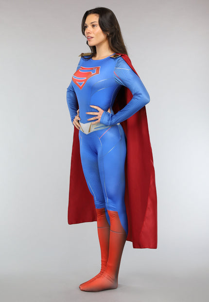 CARNA30 Lang Superman Kostuum met Cape