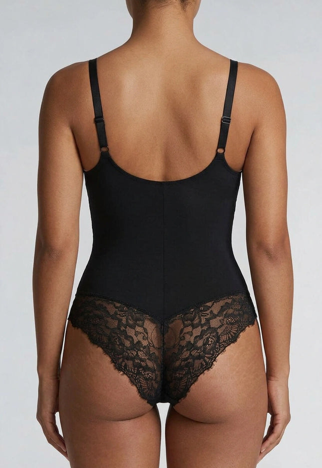 Corrigerende Zwarte Kanten Bodysuit