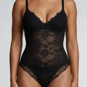 Corrigerende Zwarte Kanten Bodysuit