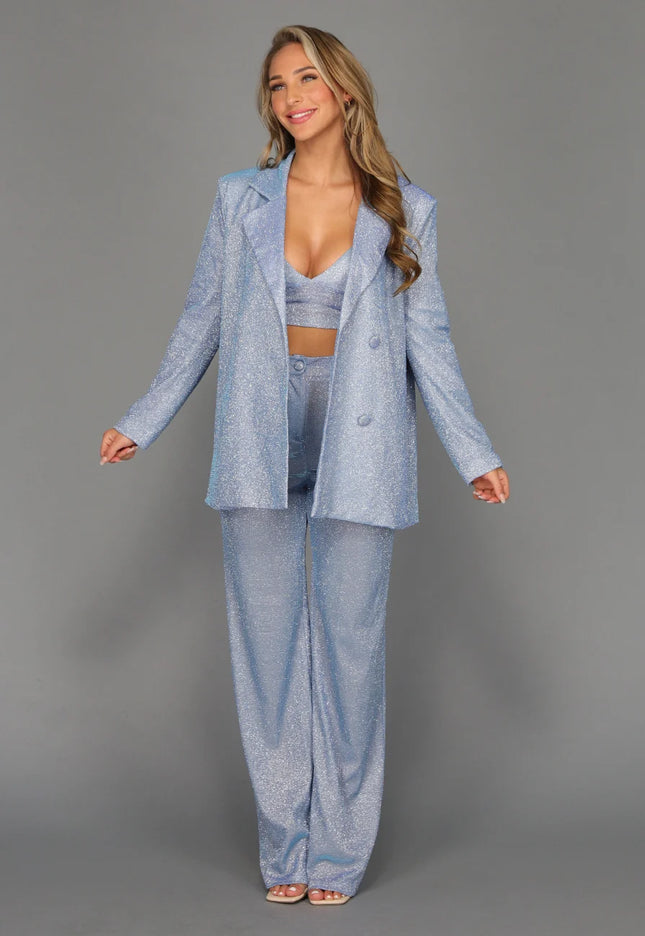 Eisiges hellblaues Glitzerpaket 3-teilig