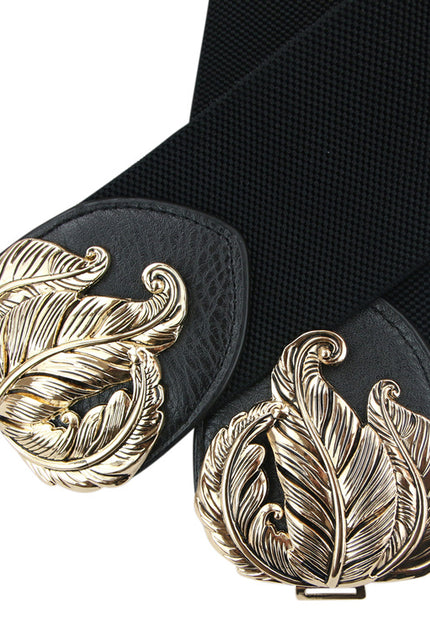 Elastische Tailleriem met Gouden Haaksluiting