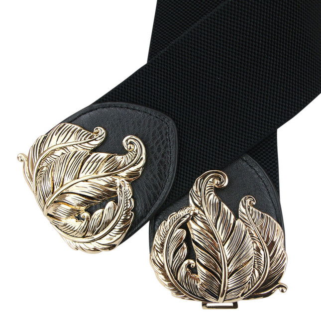 Elastische Tailleriem met Gouden Haaksluiting