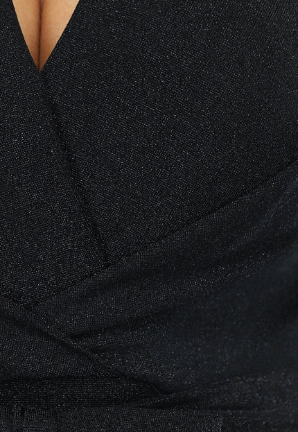 Elastische Zwarte Glitter Jumpsuit