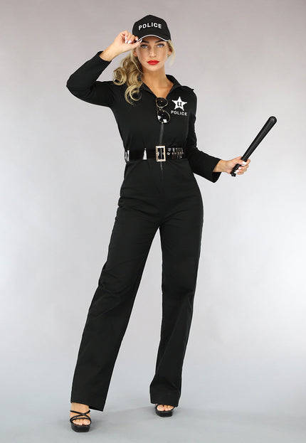 CARNA30 Deluxe Politiejumpsuit Kostuum