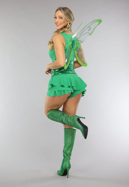 CARNA35 Groene Fairy Vleugels Set met Taille Korset