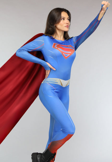 CARNA30 Lang Superman Kostuum met Cape