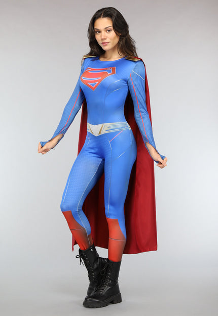 CARNA30 Lang Superman Kostuum met Cape