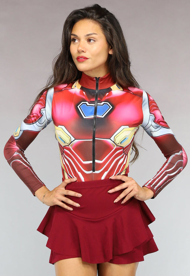 CARNA25 Rode Marvel Iron Man Bodysuit