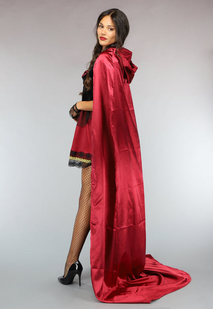 CARNA25 Roodkapje Kostuum met Lange Cape