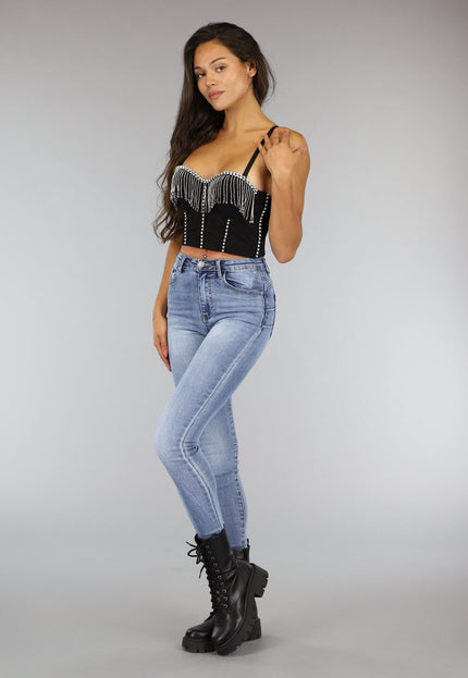 geen Zwarte Glamour Bustier