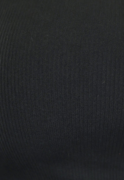 OP=OP.AV.09 Zwarte Lange Mouwen Rib Top