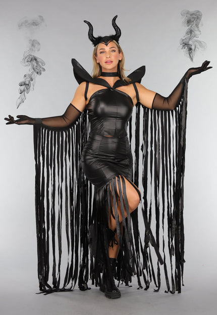 CARNA35 Zwarte Magie Koningin Kostuum