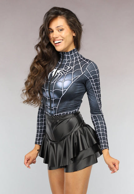 CARNA35 Zwarte Marvel Venom Bodysuit